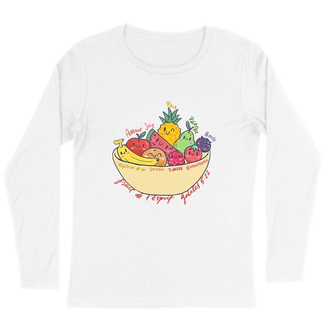 Image front Le fruit de l'Esprit - T-shirt Femme manches longues