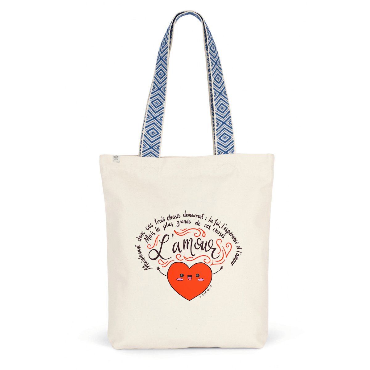 Image front L'Amour / Totebag Ethnique - Coton BIO