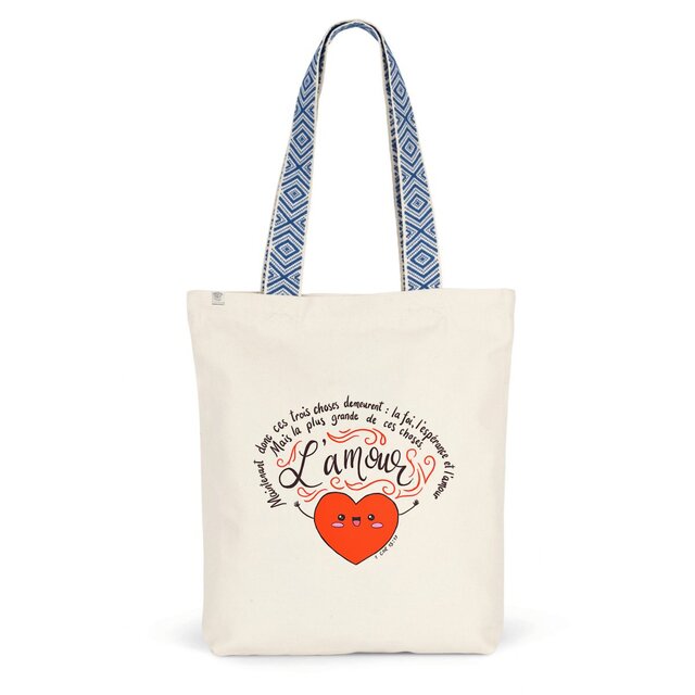 Image front L'Amour / Totebag Ethnique - Coton BIO