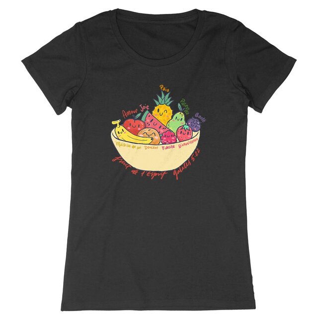 Image front Le fruit de l'Esprit / T-shirt femme coton bio
