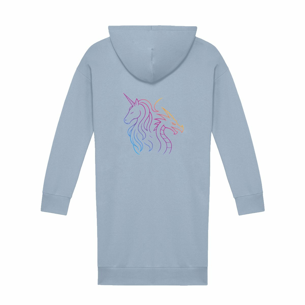 Image back Unicorn | Dragon Kapuzenkleid, Logo schwarz