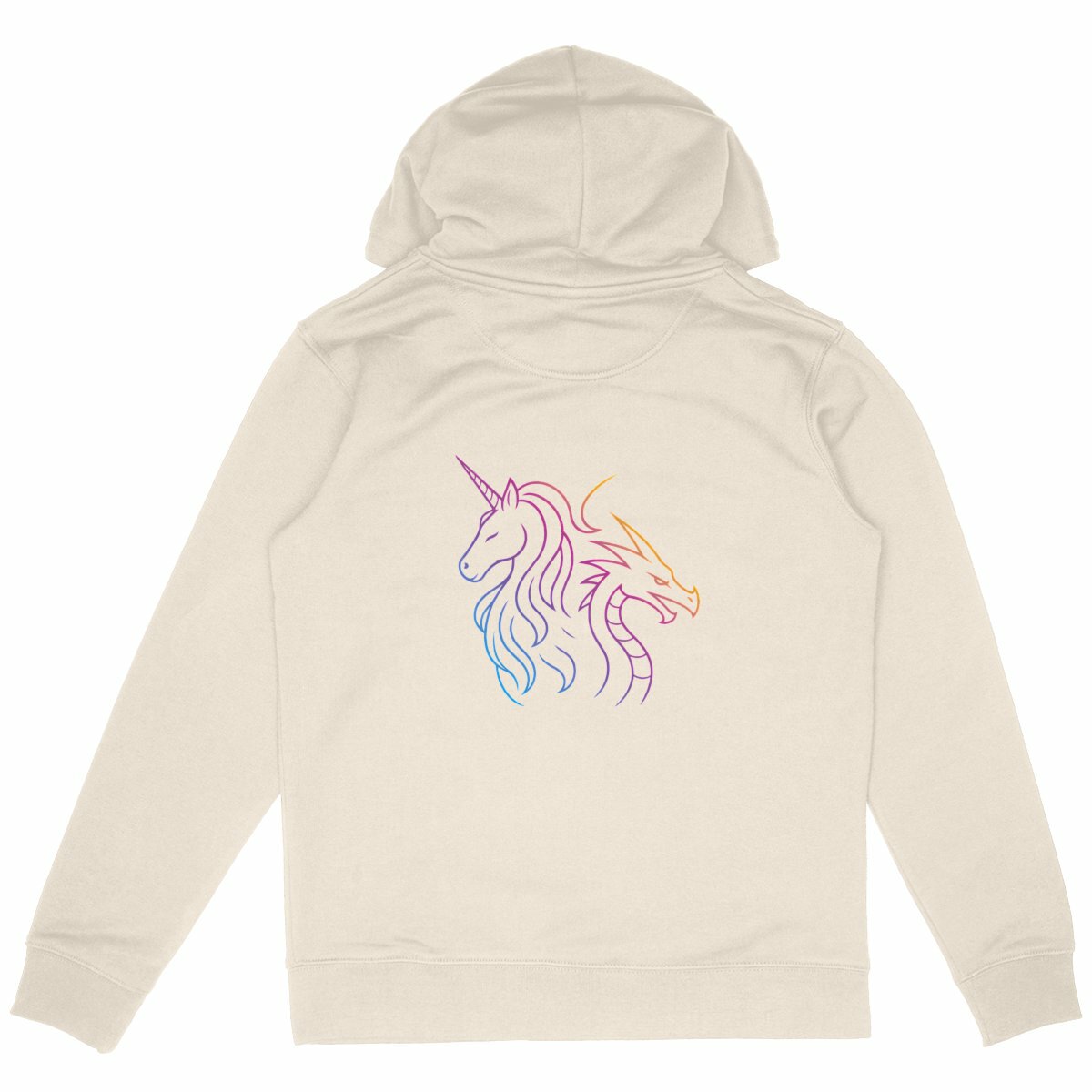 Image back Unicorn | Dragon super cozy Hoodie, farbiges Logo