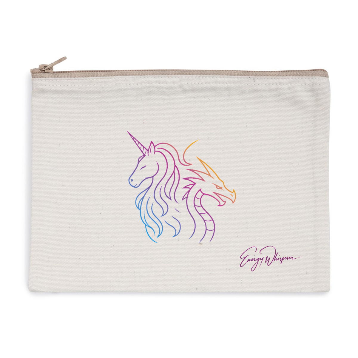 Image back Unicorn | Dragon Reißverschlusstasche, farbiges Logo