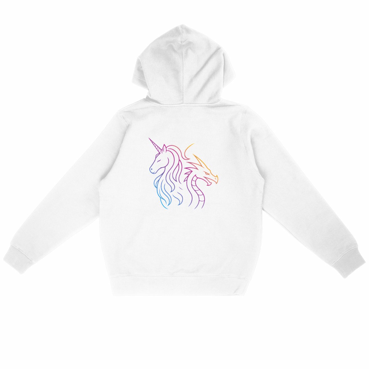Image back Unicorn | Dragon cozy Hoodie, Logo schwarz