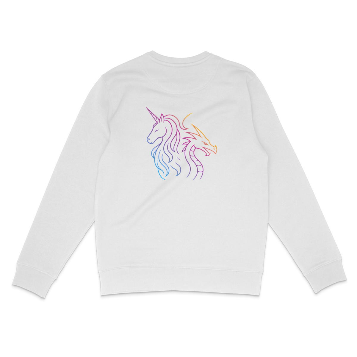 Image back Unicorn | Dragon Sweater, farbiges Logo