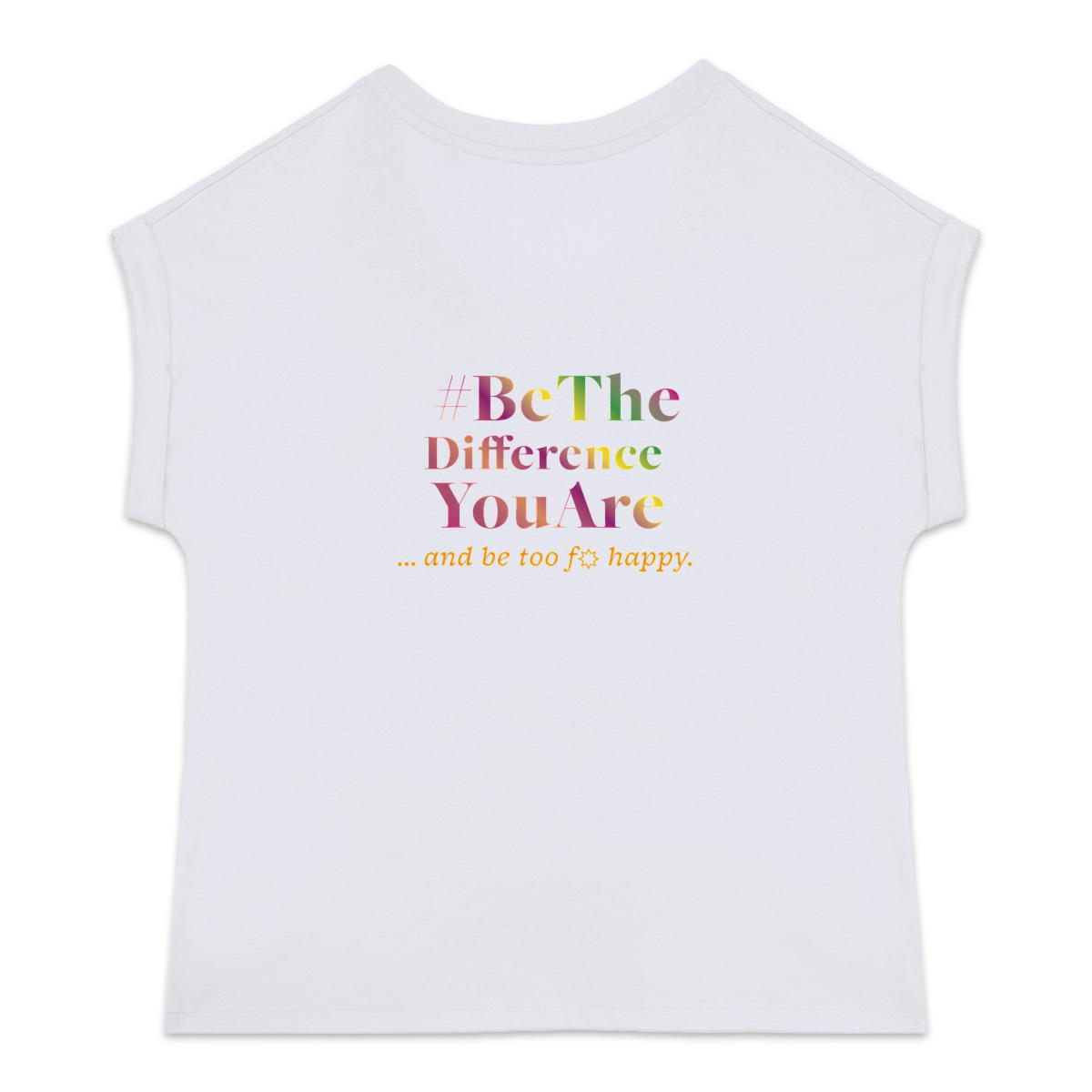 Image back Be the Difference · lässiges T-Shirt it gerollten Ärmeln