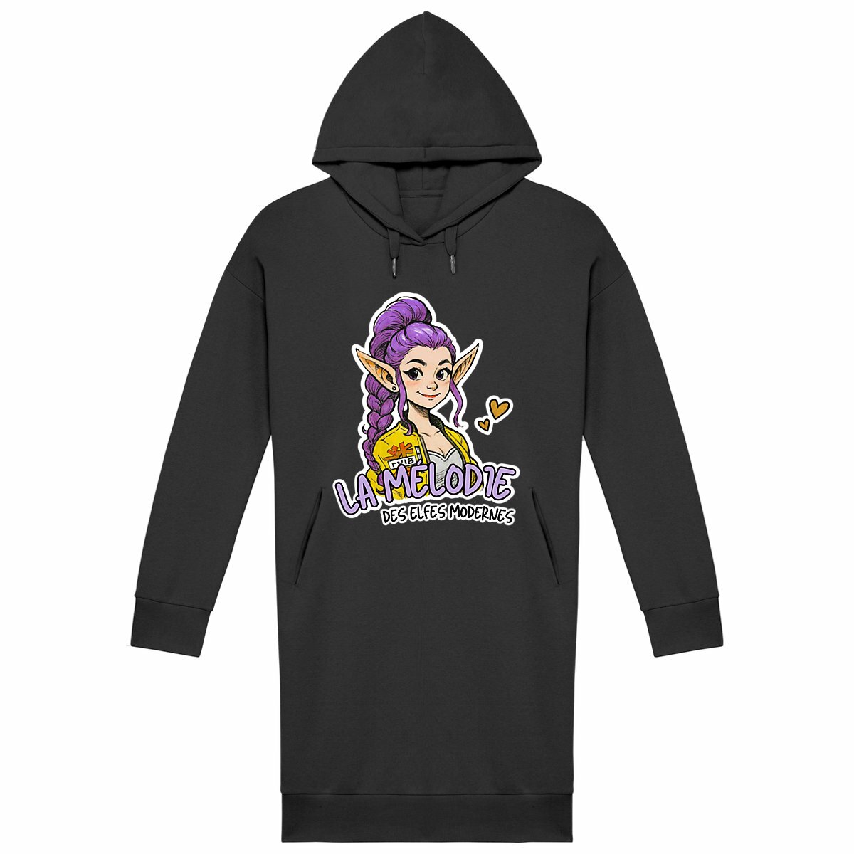 Image back La Mélodie des Elfes Modernes - Robe Sweat Femme