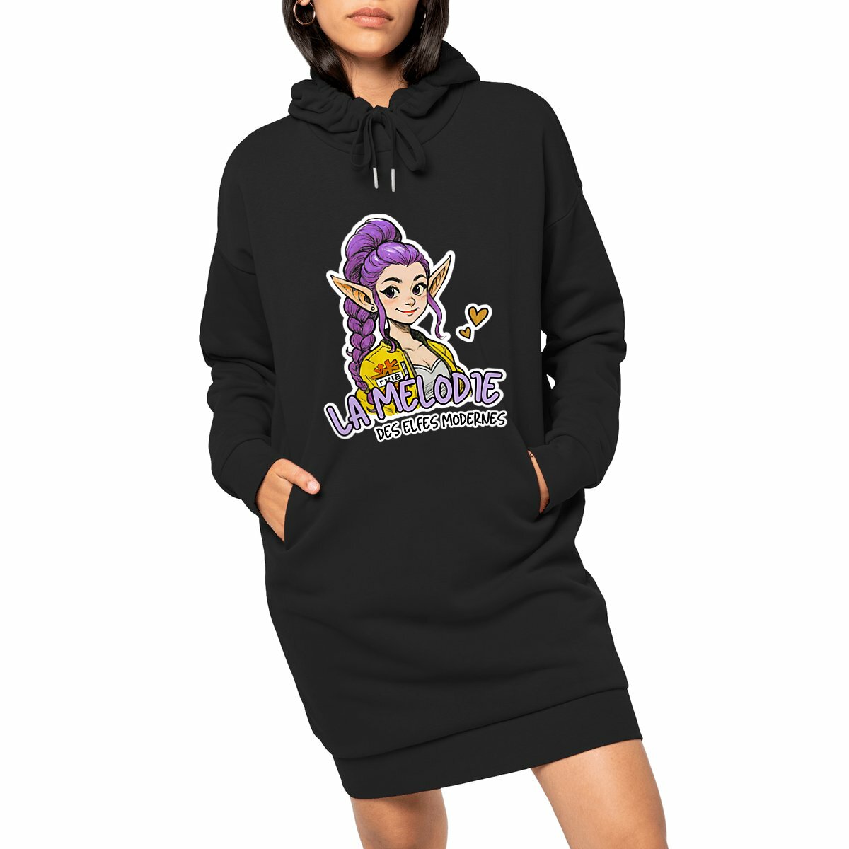 Image front La Mélodie des Elfes Modernes - Robe Sweat Femme