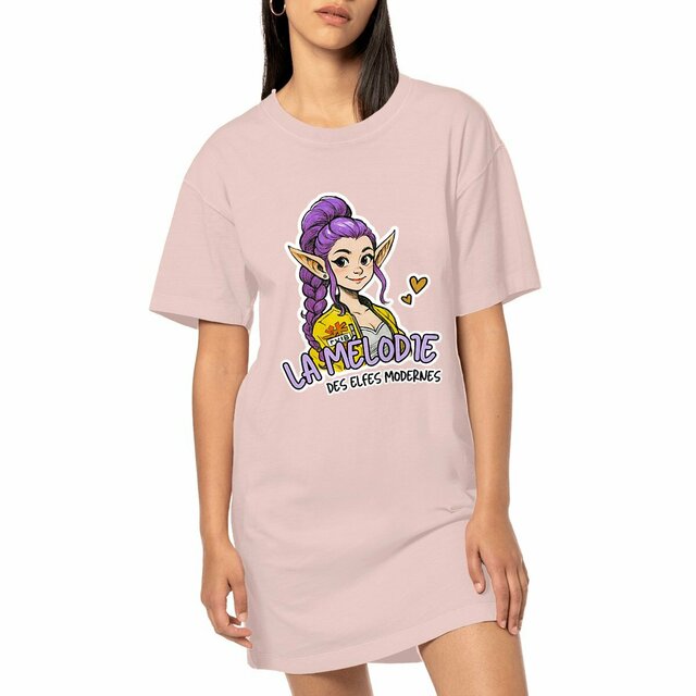 Image front La Mélodie des Elfes Modernes - Robe T-shirt Vintage Femme