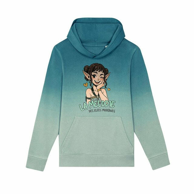 Image back La Mélodie des Elfes Modernes - Sweat à capuche Enfant Dip Dye