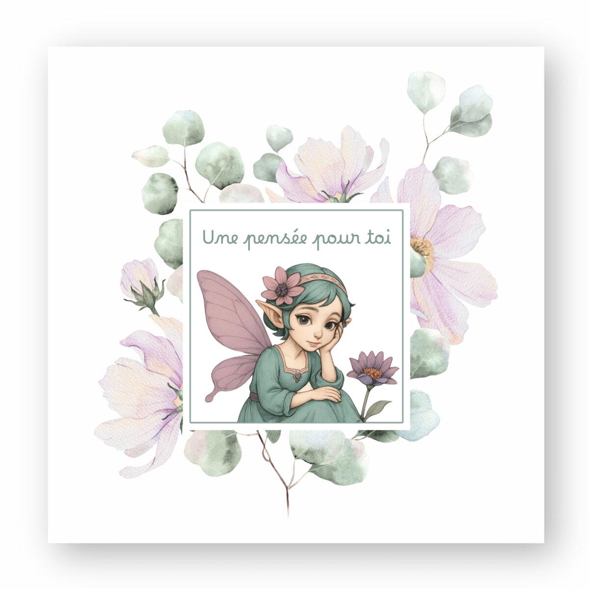 Image front Autocollant - Sticker Une pensée pour toi "Fly away"