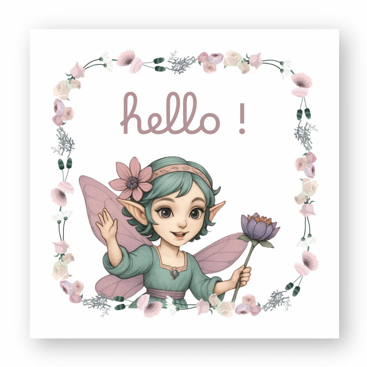 Image front Autocollant - Sticker hello "Fly away"
