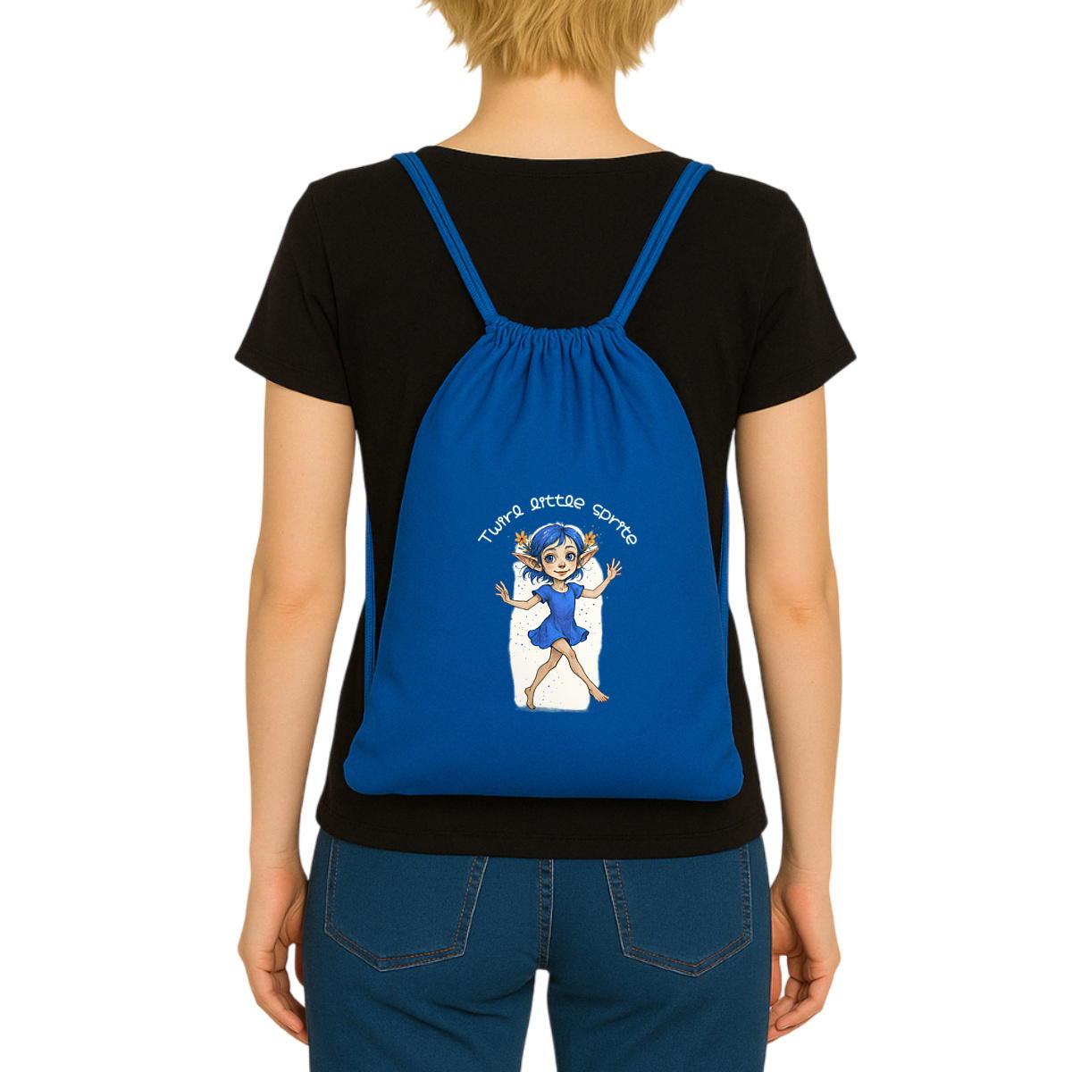 Image front Sac à dos à cordelettes - Drawstring backpack "Twirl little sprite"