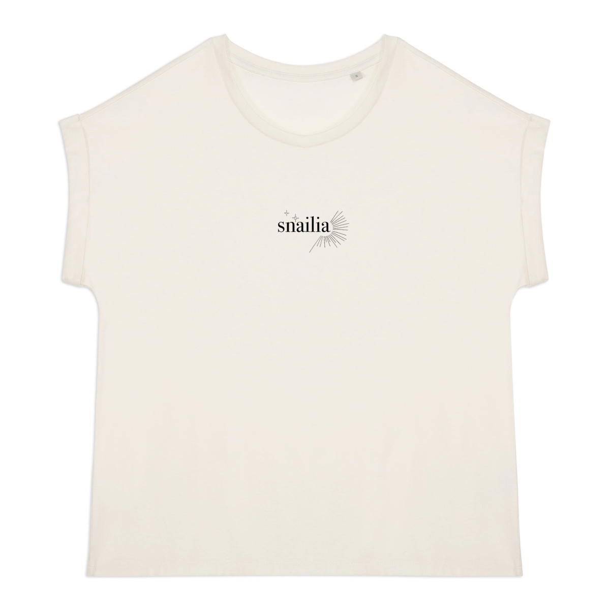 T-shirt femme manches à revers - Image