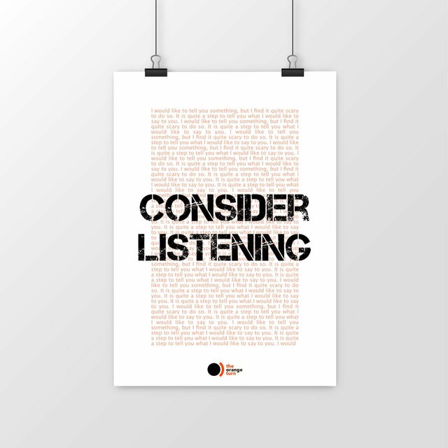 consider listening poster