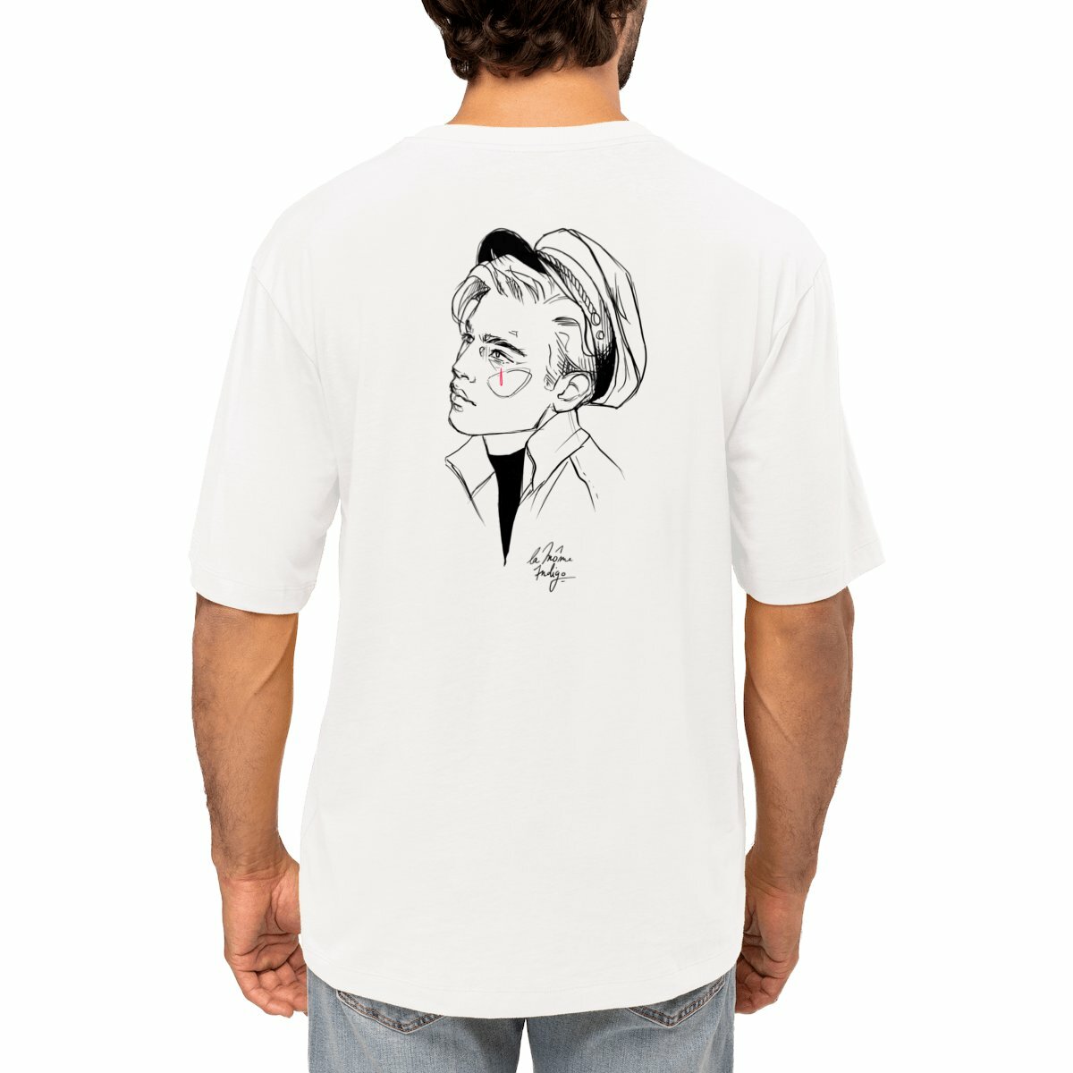 Tee oversize monbeau marin 1