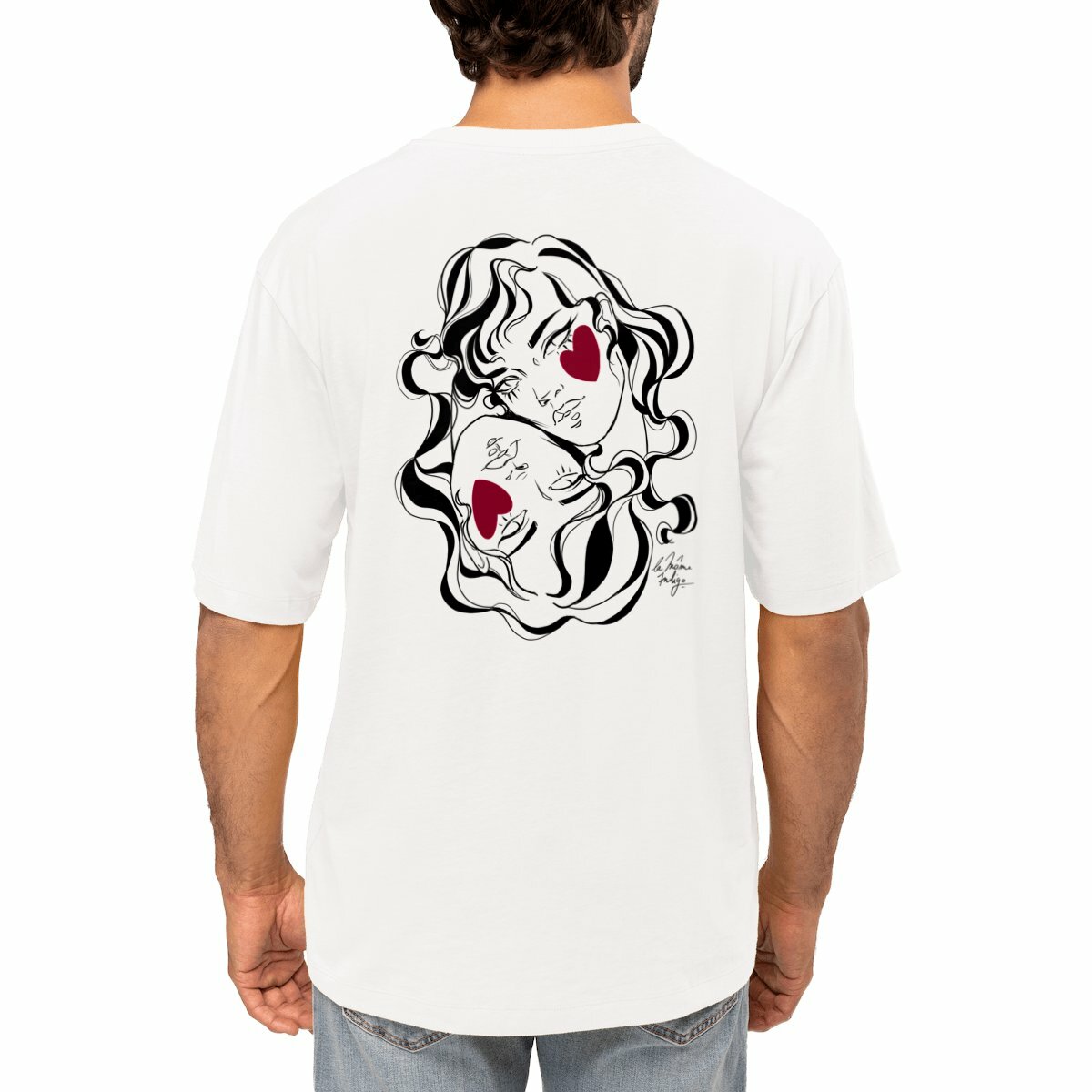 Tee oversize Dames de coeur