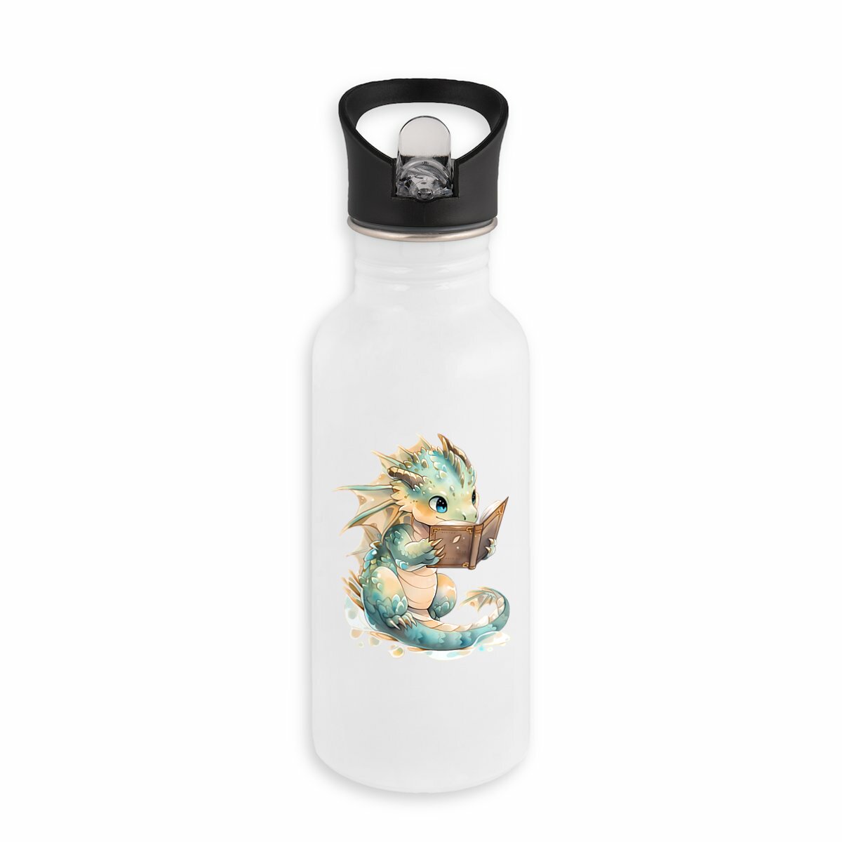 Book Dragon Water Bottle - Image