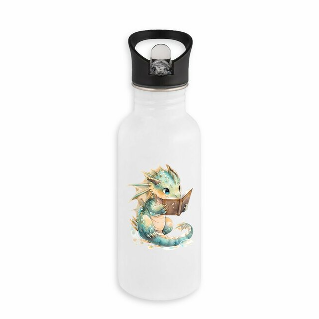 Book Dragon Water Bottle - Image
