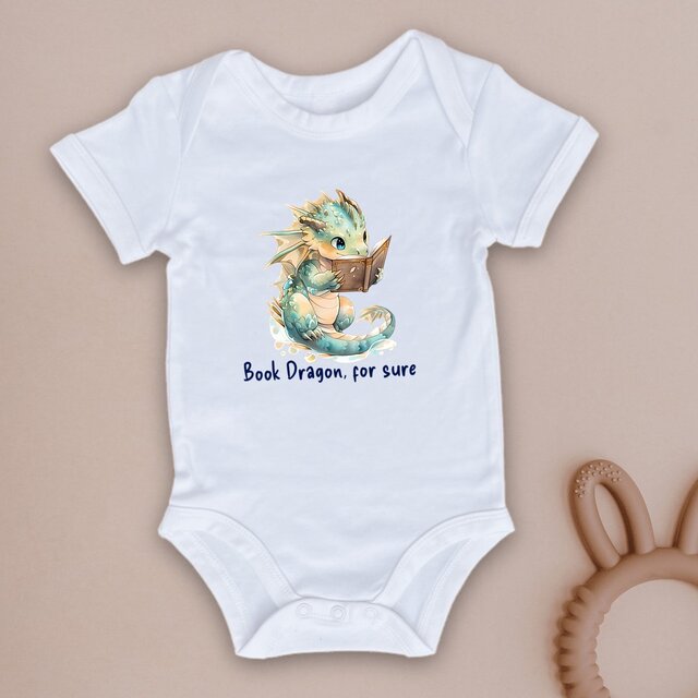 Reading Book Dragon, bodysuit