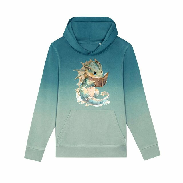 Book Dragon Child Dip Dye Hoodie - Image