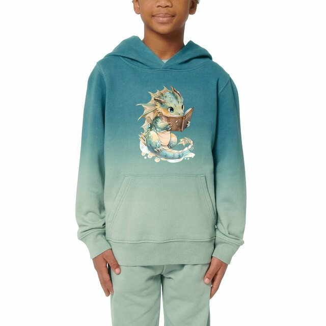 Book Dragon Child Dip Dye Hoodie