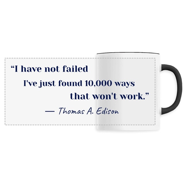 motto mug ― Thomas A. Edison - Image