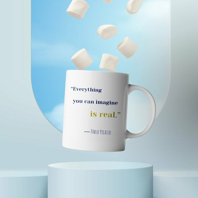 motto mug― Pablo Picasso