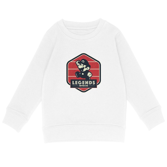 Image back Sweat-shirt Enfant - Mario Bros Retro Gaming