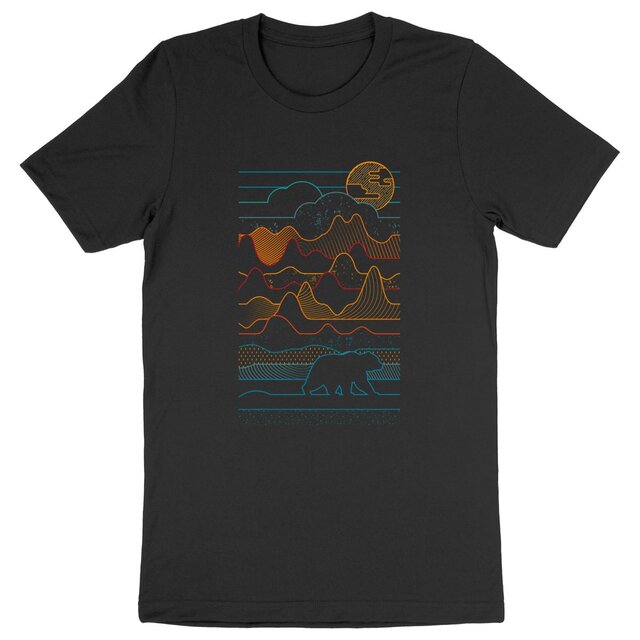 Image front T-Shirt homme graphique et minimaliste - Ours Vibes