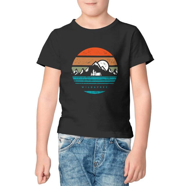 Image front T-Shirt Enfant - Wild and free