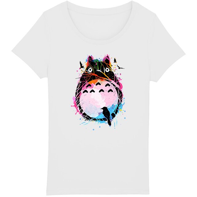 Image back T-shirt Femme BIO - Totoro street-art