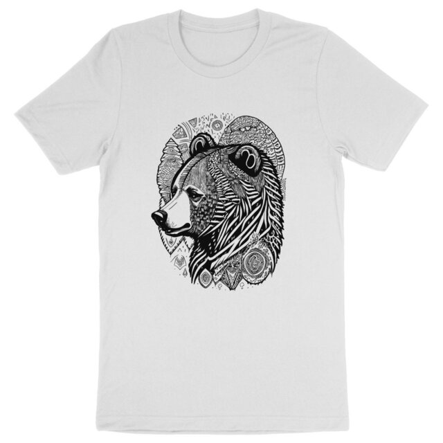 Image back T-Shirt ours tribal bohème