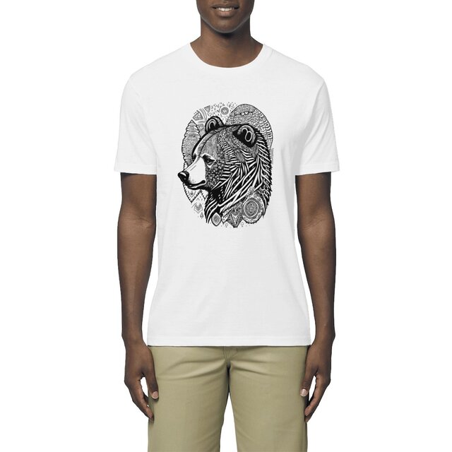 Image front T-Shirt ours tribal bohème