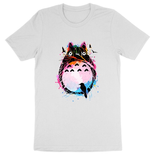 Image front T-shirt homme coton BIO - Dessin totoro street-art