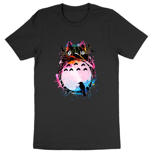 Image back T-shirt homme coton BIO - Dessin totoro street-art