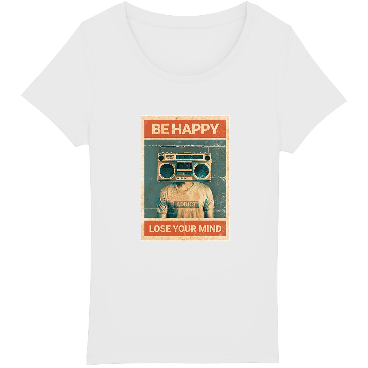 T-shirt de musique Femme BIO - Be Happy, Lose Your Mind - Image