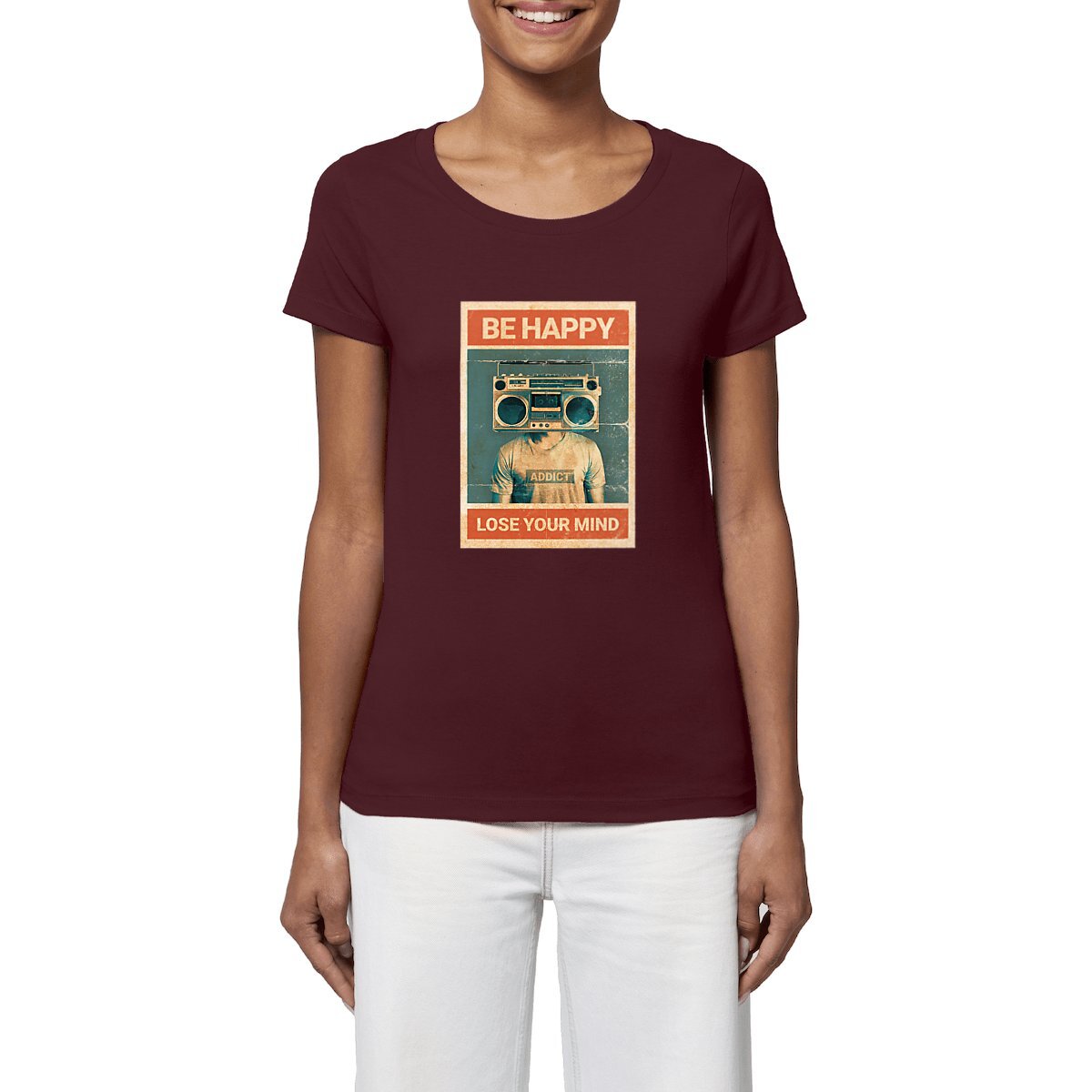 T-shirt de musique Femme BIO - Be Happy, Lose Your Mind