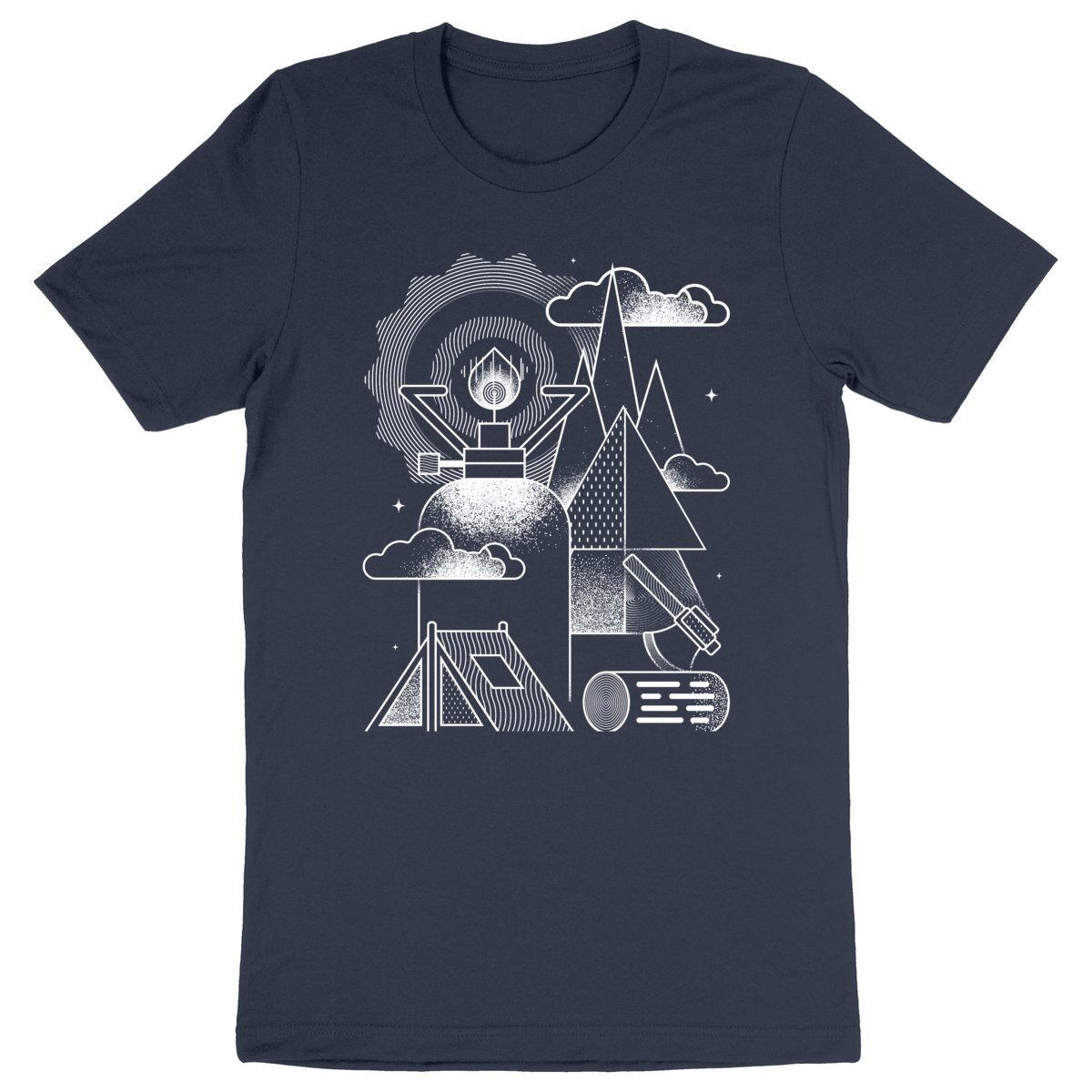 T-shirt coton Bio - Camping Géometrique - Image