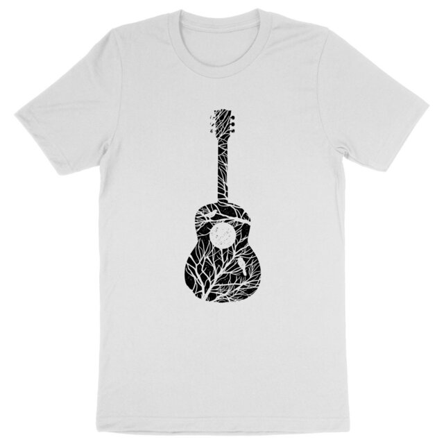 Image front T-Shirt guitare arbre racines - unisexe