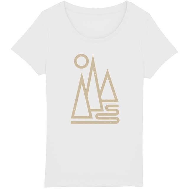 Image back T-Shirt minimaliste en coton Bio - Montagnes Géométriques