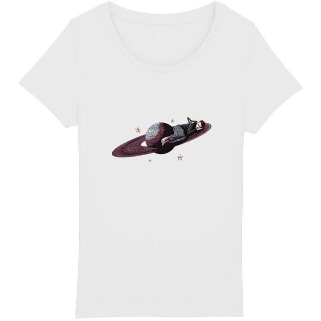 Image front T-shirt Femme BIO - Sieste Dans L'espace