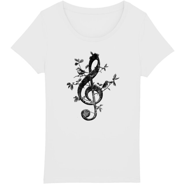 Image back T-shirt Femme BIO - Clef De Sol nature