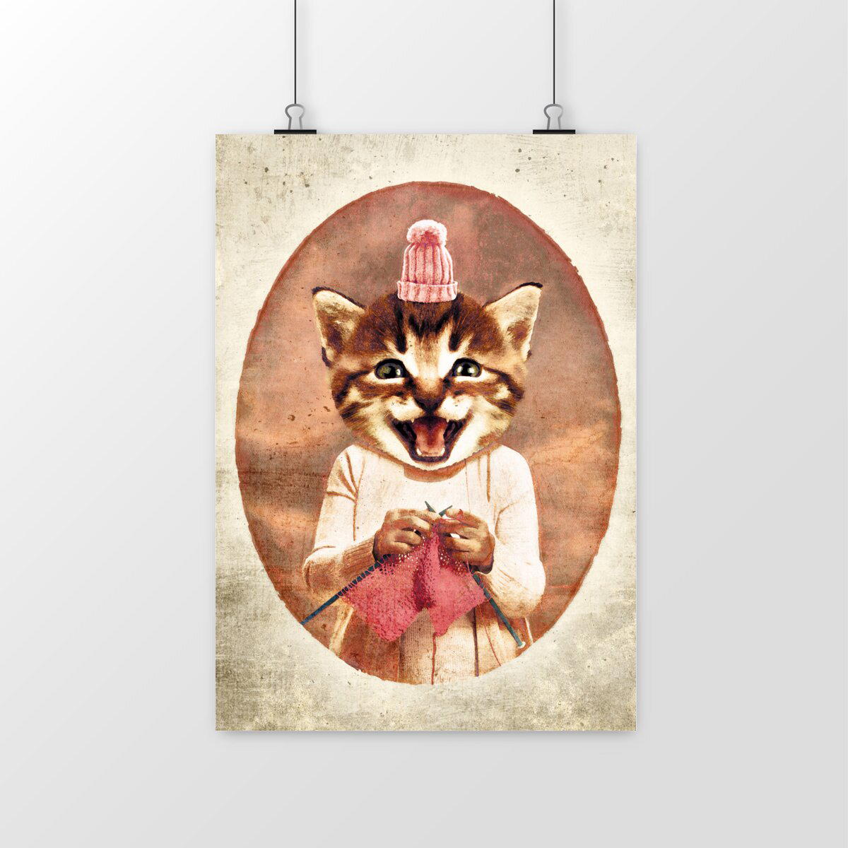 Portrait Chat Tricot