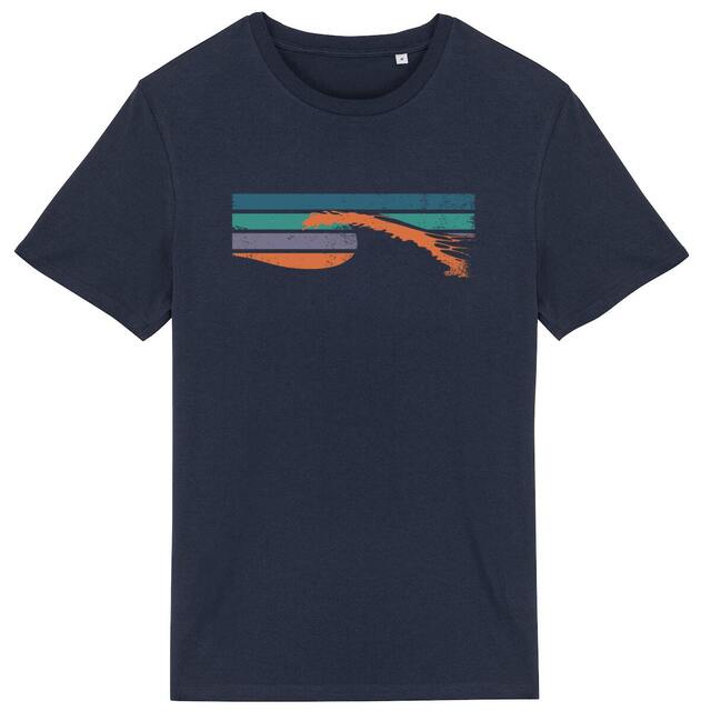 Image back T-Shirt surfeur Homme coton bio - Vague de Surf