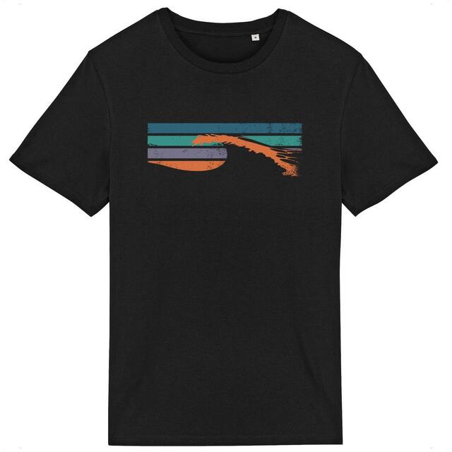Image front T-Shirt surfeur Homme coton bio - Vague de Surf
