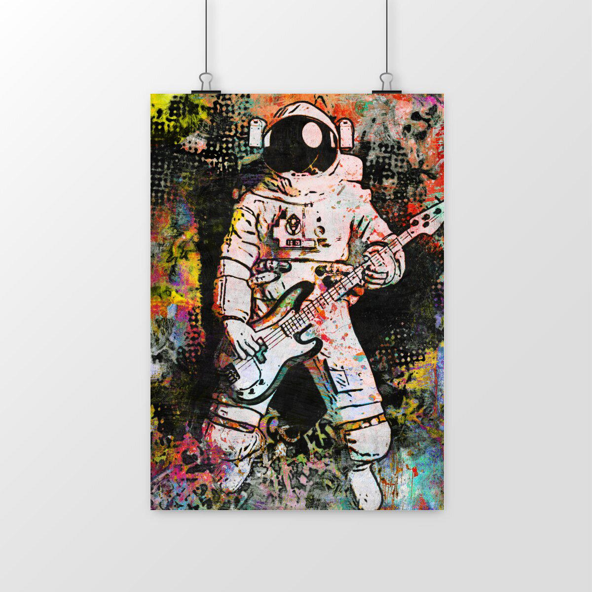 Poster Cosmonaute Street-art