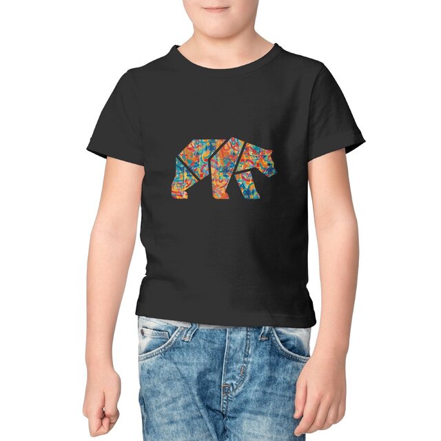 Image front T-shirt Enfant - Silhouette d'ours Petit Sauvage Street-Art