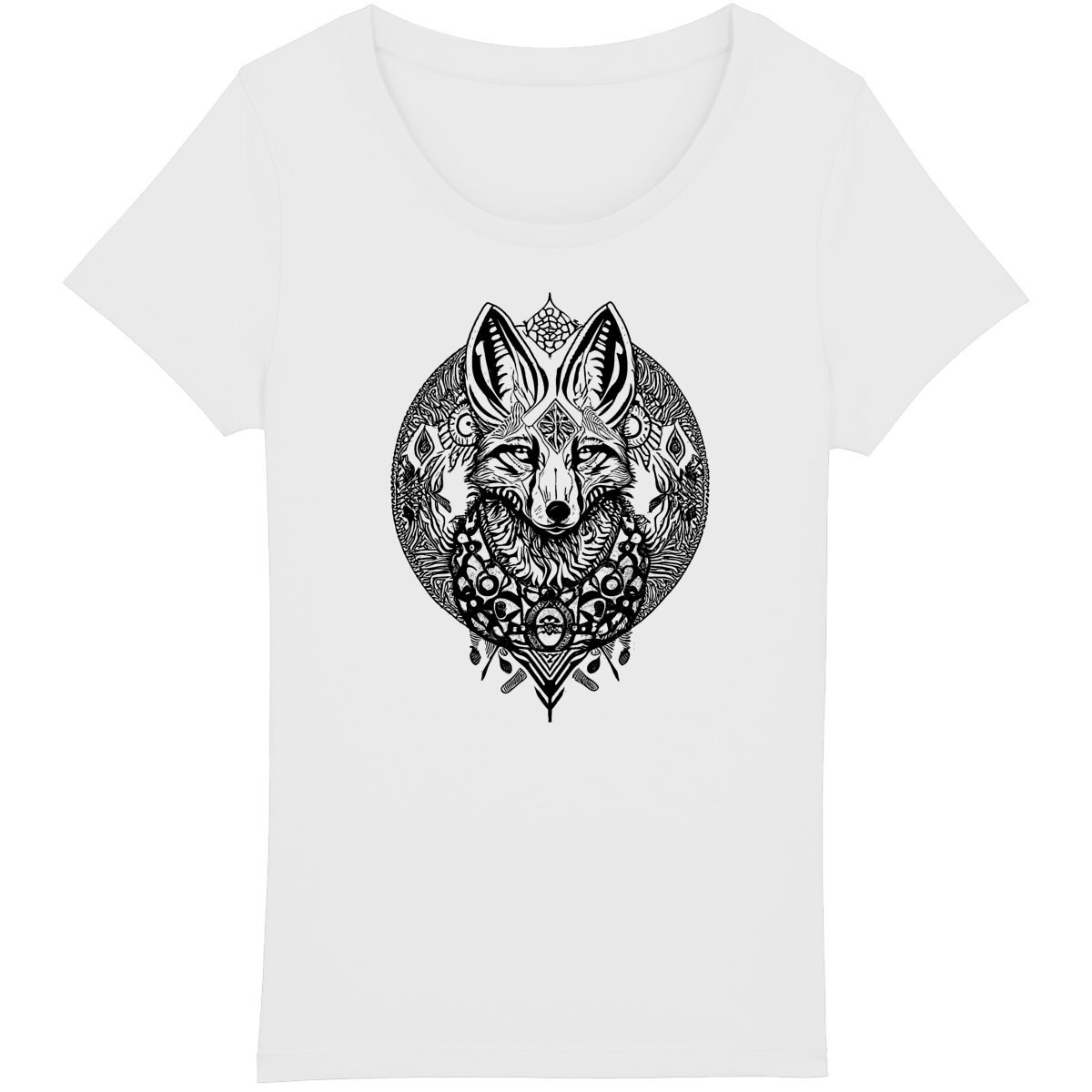 T-Shirt femme Renard Tribal Bohème - Image