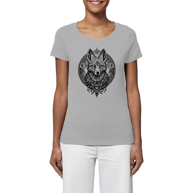 Image front T-Shirt femme Renard Tribal Bohème